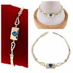 792a Bransoletka elegancka złota 19cm pozłacana 14k Xuping Austrian Crystal