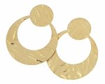 0118 Kolczyki celebrytki złote stal chirurgiczna wtyczki 
