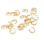 3720h Kółeczka stal chirurgiczna 200 sztuk 5x0,7mm złote otwarte 