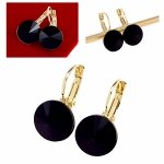 794 Kolczyki złote Austrian Crystal cyrkonia pozłacane 14k Xuping wiszące