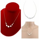 1688 Złoty łańcuszek 45+5 naszyjnik stal chirurgiczna nierdzewna 316L perły