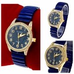 0175 Zegarek złoty na gumce rozciągliwy Kurren