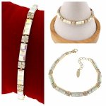 2200 Bransoletka elegancka złota 17+3cm pozłacana 14k Xuping Austrian Crystal