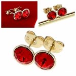 4921 Kolczyki złote Austrian Crystal cyrkonia pozłacane 18k Xuping wtyczki 