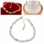 1326 Bransoletka elegancka Austrian Crystal złota cyrkonie 17+3 pozłacana 14k Xuping 