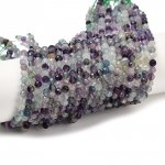 1018 Fluoryt fasetowany okrągły kamień naturalny 4mm pasmo 38cm