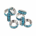 1904 Zawieszka przekładka Shamballa cyrkonie charms element do wyrobu biżuterii 10mm 1 sztuka