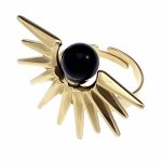 4648 Pierścionek złoty stal chirurgiczna 316L nierdzewna regulowany