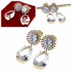 позолоченные серьги с эксклюзивным фианитом