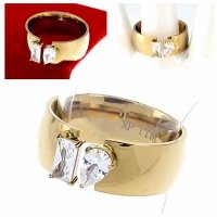 Ring 19,00 mm, goldener Edelstahl 