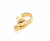 GOLD PLATED CARABINER 12MM FOR BRACELET OR CHAIN 