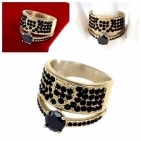 ring 19,00mm gold stainless steel 