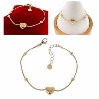 BRACELET GOLD CELEBRITY STAINLESS STEEL 