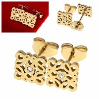 gold earrings made of stainless steel 