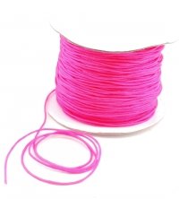 09 Sznurek jubilerski nylonowy neonowy róż 0,8mm 2metry 