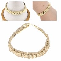 407 Bransoletka złota elegancka 18,5cm pozłacana 14k Viki Lady 