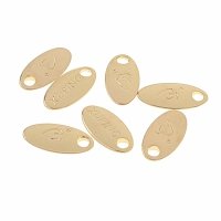 1363 Uchwyt końcówka łańcuszka bransoletki element do wyrobu biżuterii złoty pozłacany 18k 