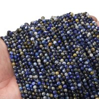 2282 Naturalne koraliki lapis lazuli, okrągłe, fasetowane, 4,5 mm, otwór: 0,7 mm, około 87~88 szt./sznur 