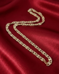 034 Złoty łańcuszek celebrytka 45cm naszyjnik pozłacany 14k 