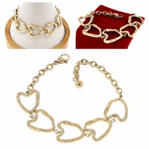 BRACELET GOLD CELEBRITY NEREZOVÁ OCEL