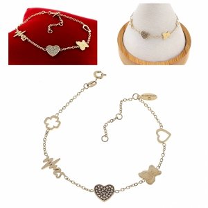 BRACELET GOLD CELEBRITY NEREZOVÁ OCEL