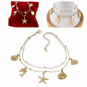 BRACELET GOLD CELEBRITY NEREZOVÁ OCEL