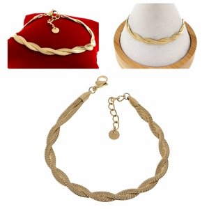 BRACELET GOLD CELEBRITY NEREZOVÁ OCEL