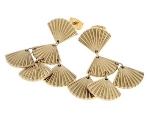 goldene Ohrringe aus Edelstahl