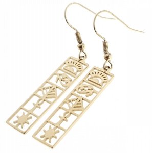 goldene Ohrringe aus Edelstahl