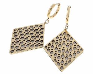 goldene Ohrringe aus Edelstahl