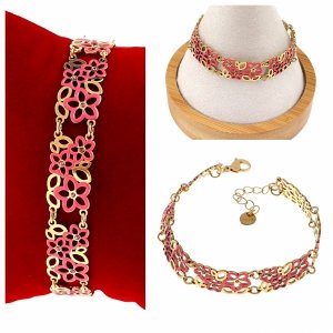 ARMBAND GOLD CELEBRITY EDELSTAHL