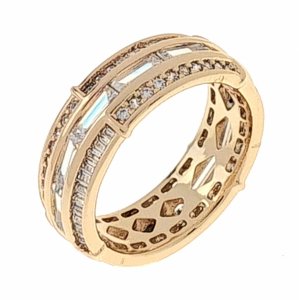 Goldring 18,60 mm. vergoldete Verlobung Xuping