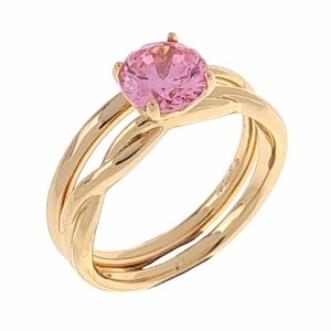 Goldring 17,60 mm. vergoldete Verlobung Xuping
