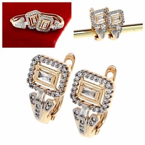 exklusive swarovski vergoldete ohrringe