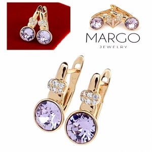 exklusive swarovski vergoldete ohrringe