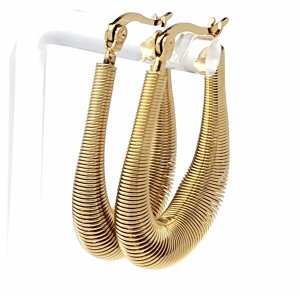 goldene Ohrringe aus Edelstahl