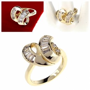 Goldring 18,60 mm. vergoldete Verlobung Xuping