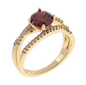 Goldring 17,00 mm. vergoldete Verlobung Xuping