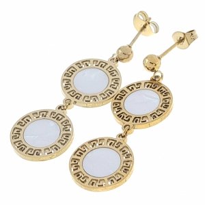 goldene Ohrringe aus Edelstahl