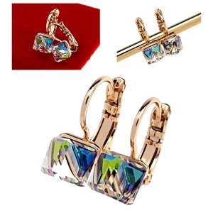 exklusive swarovski vergoldete ohrringe 