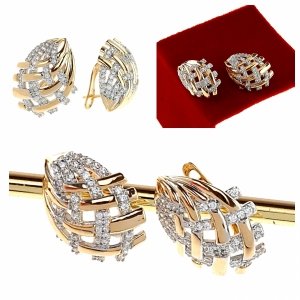 exklusive swarovski vergoldete ohrringe