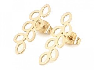 goldene Ohrringe aus Edelstahl