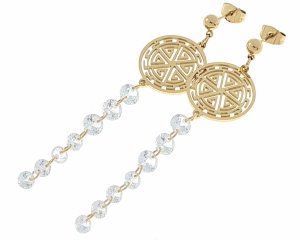 goldene Ohrringe aus Edelstahl
