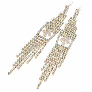 OHRRINGE GOLD LANGE ZIRKONIA HOCHZEIT HOCHZEIT