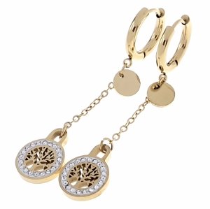 goldene Ohrringe aus Edelstahl