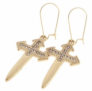 goldene Ohrringe aus Edelstahl