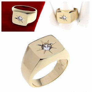 Goldring 18,60 mm. vergoldete Verlobung Xuping