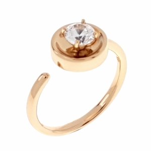 Goldring 17,00 mm. vergoldete Verlobung Xuping
