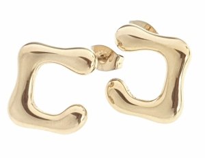 goldene Ohrringe aus Edelstahl