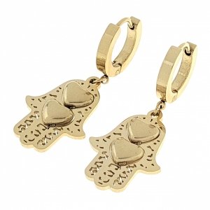 goldene Ohrringe aus Edelstahl